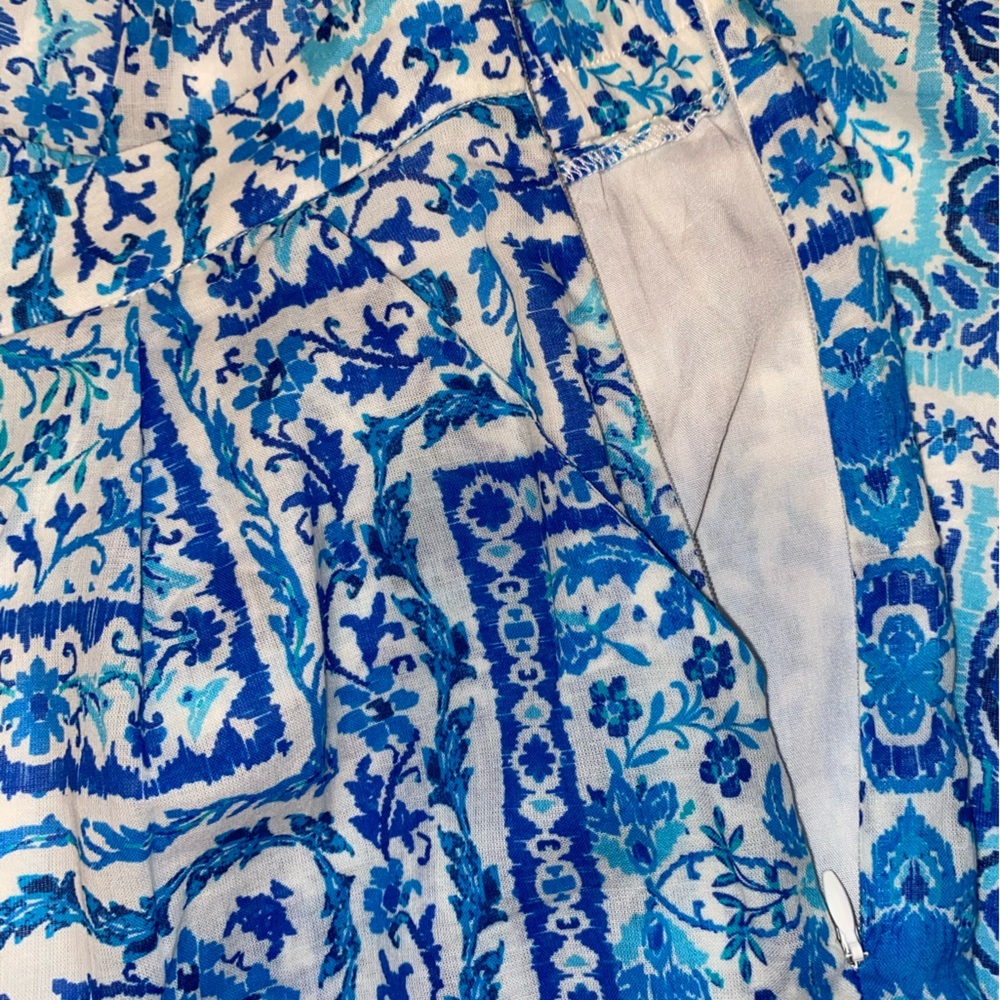 VICI Blue and White Patterned Pants size Small Lightweight - Picture 6 of 6